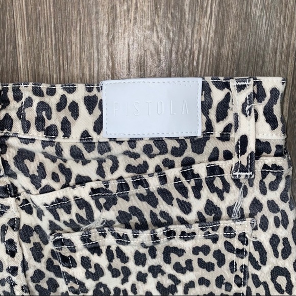 Pistola Aline Cream Cheetah Print High-Rise Skinny Jeans | Size 28 - Picture 14 of 16